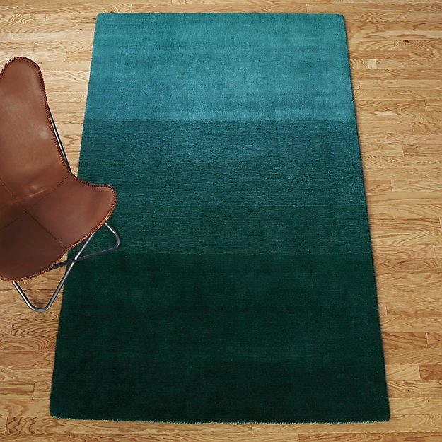 Ombre teal rug 8'x10' - Image 4