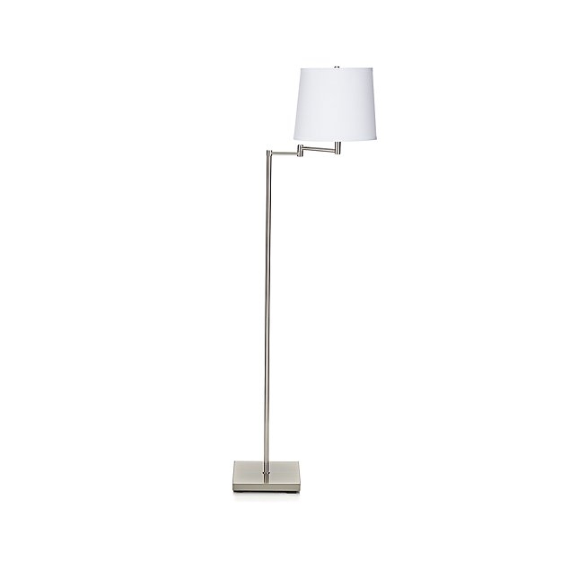 Adams Nickel Swing Arm Floor Lamp - Image 0