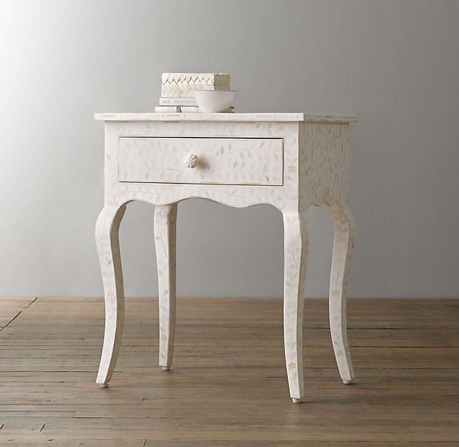 AMIRA MOSAIC SIDE TABLE - White - Image 1