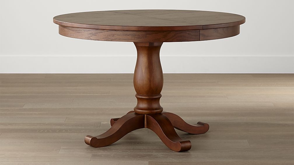 Avalon 45" Tea Brown Round Extension Dining Table - Image 1