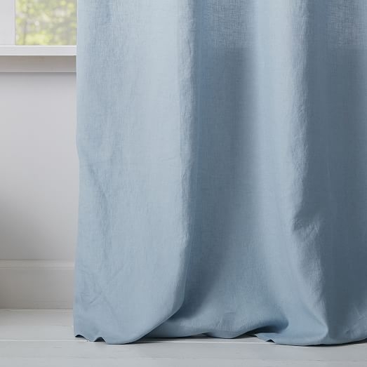 Belgian Flax Linen Curtain - Moonstone - 96" - Image 1