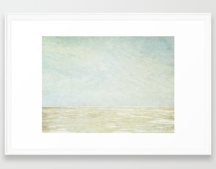 Beach Art, White frame with Mat, 26" x 38" - Image 0