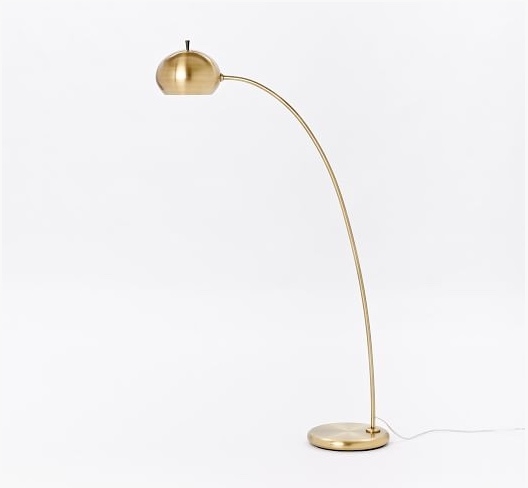 Petite Arc Floor Lamp - Antique Brass - Image 0