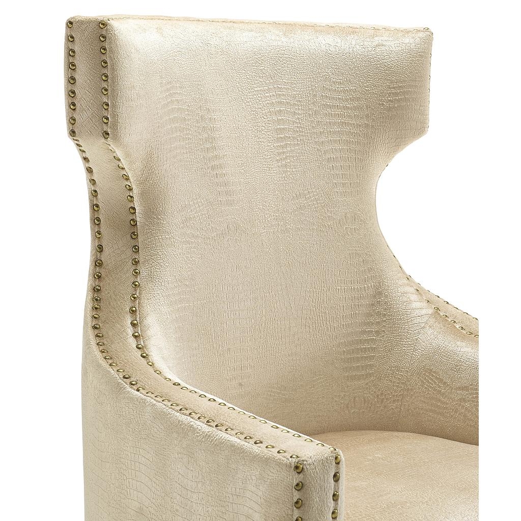 Gramercy Gold Croc Velvet Wing Chair - Image 2