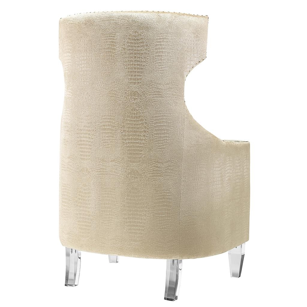 Gramercy Gold Croc Velvet Wing Chair - Image 3