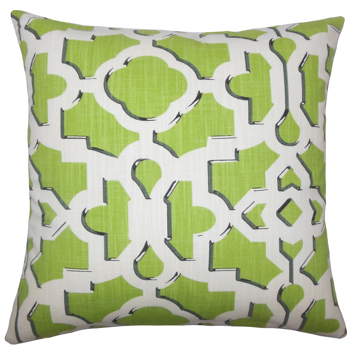 Calixte Geometric Pillow Citrus - 18" x 18" - Down Insert - Image 0