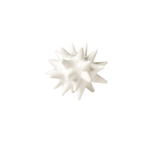 Urchin White Decorative Objet - 5"H x 5"W - Image 0