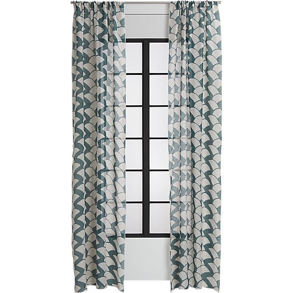 Brady blue-green curtain panel - Image 0