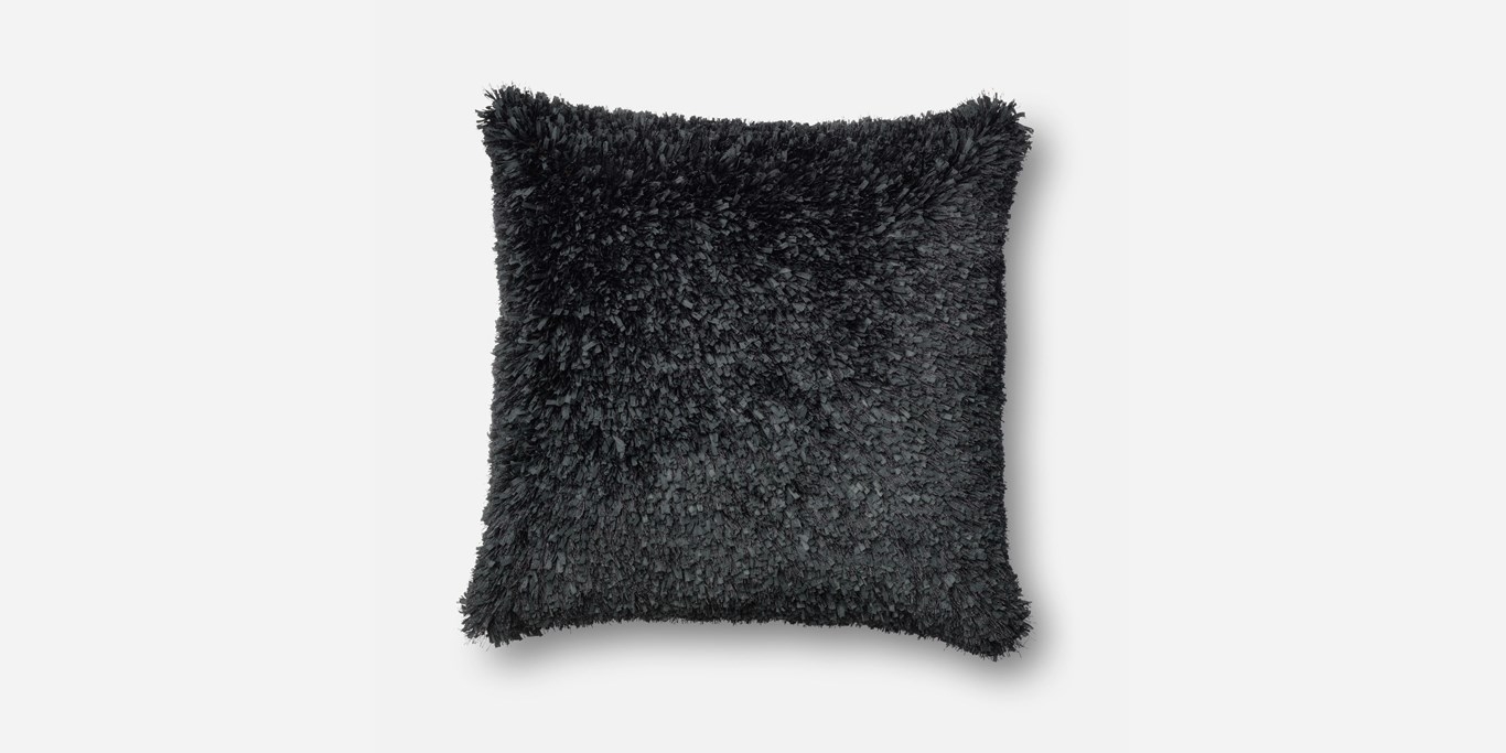 Loloi Pillows P0045 Black 22" x 22" Cover w/Poly - Image 0