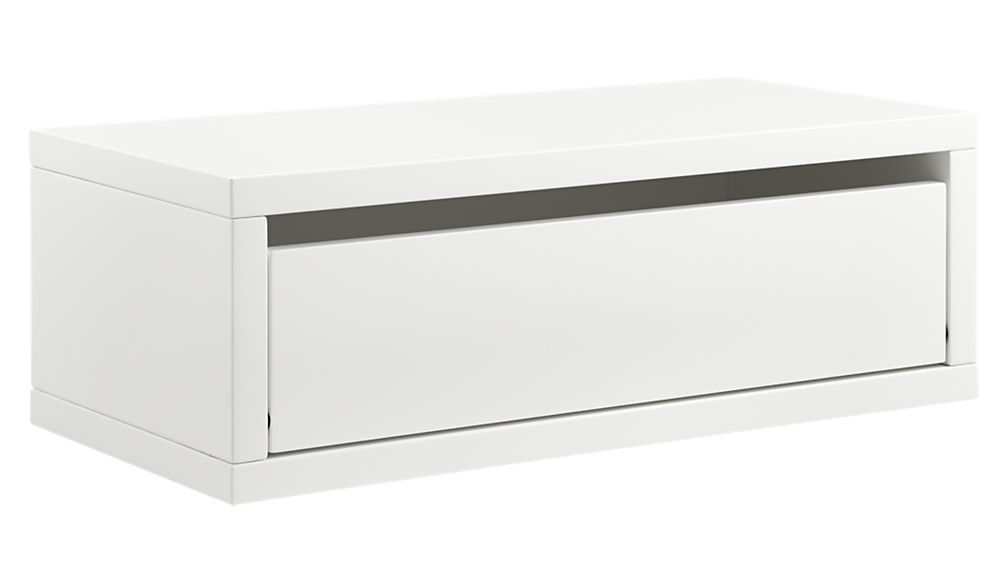 Slice white wall mounted storage shelf - Image 0
