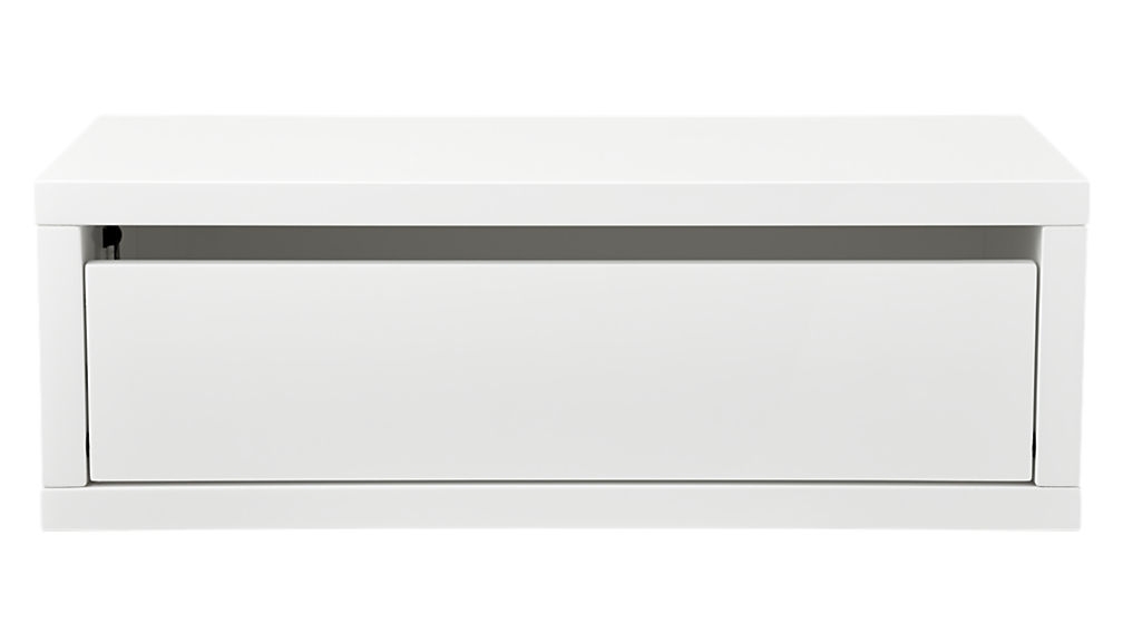 Slice white wall mounted storage shelf - Image 1