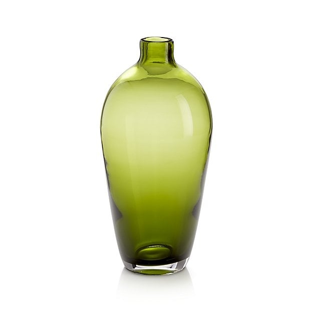 Ashby Small Olive Green Glass Vase - Image 0