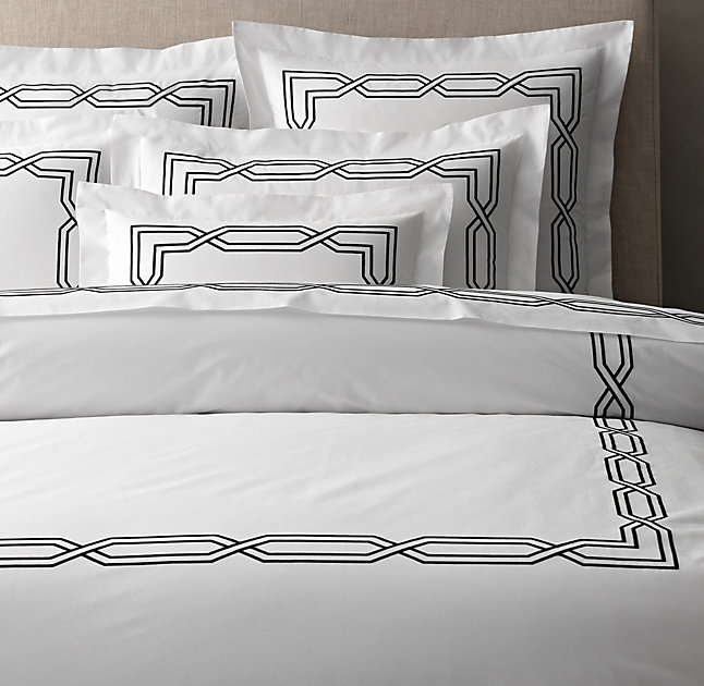 Italian Metropolitan Stitch Duvet Cover - Black, King - Image 0