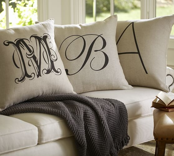 Personalized Alphabet Pillow Cover - 18''x 18" (No Insert) - Image 1