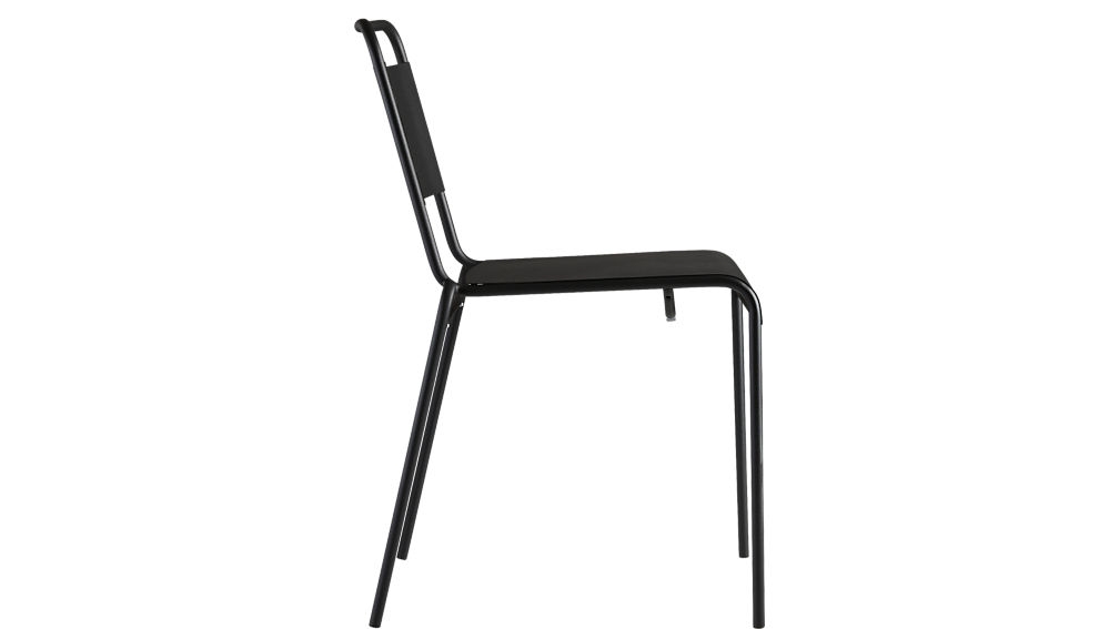 Lucinda black stacking chair - Image 2