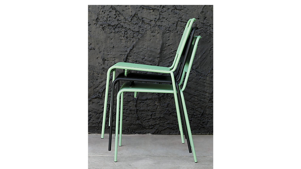 Lucinda black stacking chair - Image 4