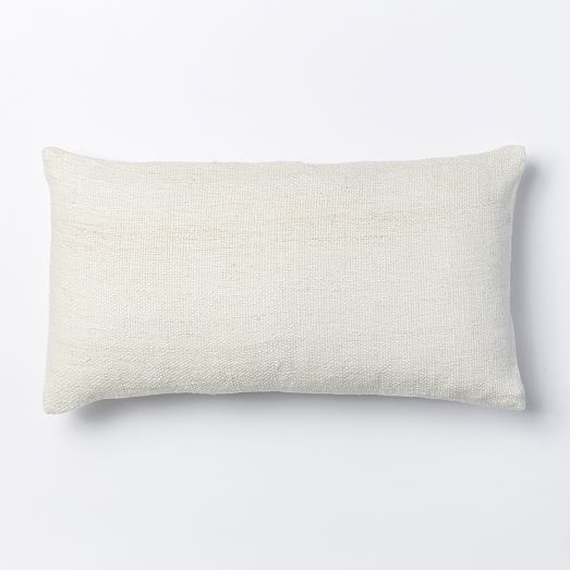 Silk Hand-Loomed Lumbar Pillow Cover - 12x21, Insert sold separately - Image 0