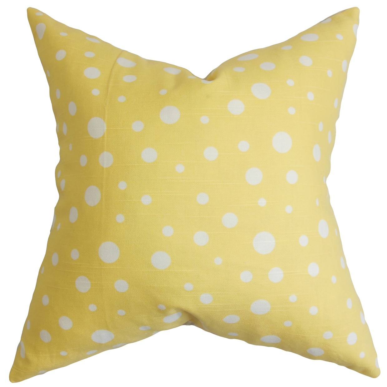 Bebe Polka Dots Pattern Yellow White- 20'' x 20''-Polyester insert included - Image 0
