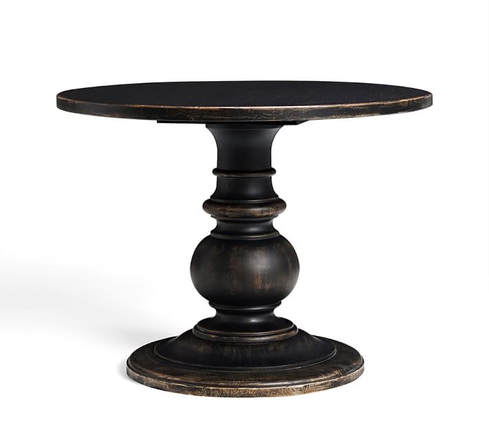 Dawson Large Pedestal Table-Weathered Black - Image 0