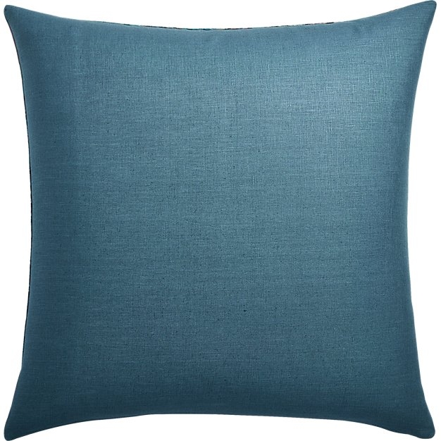 Mother amazon linen 23"x23" pillow with feather-down insert-Teal - Image 1