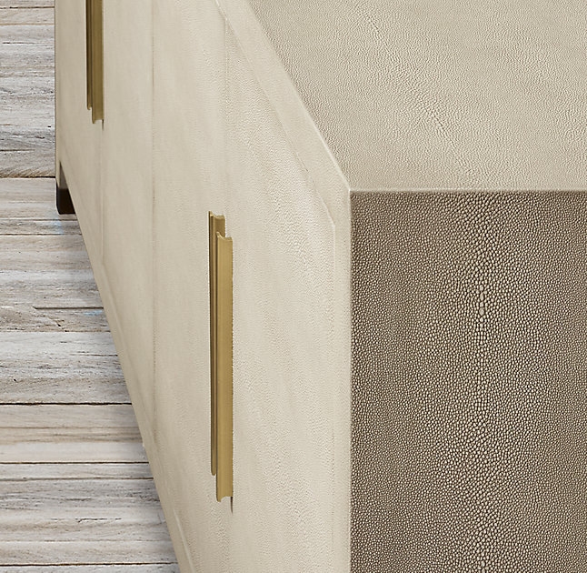 Graydon Shagreen Panel 4-Door Sideboard- Bone Shagreen - Image 2