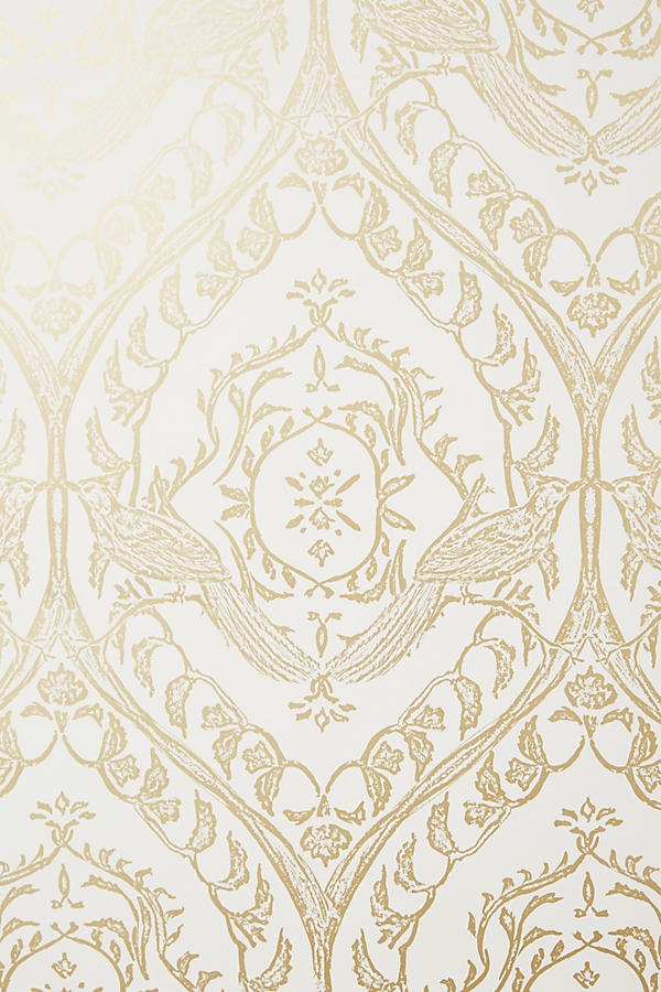 Tiled Crest Wallpaper-Gold - Image 0
