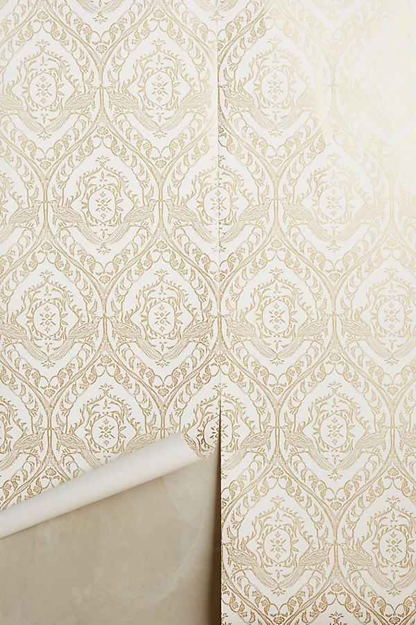 Tiled Crest Wallpaper-Gold - Image 1