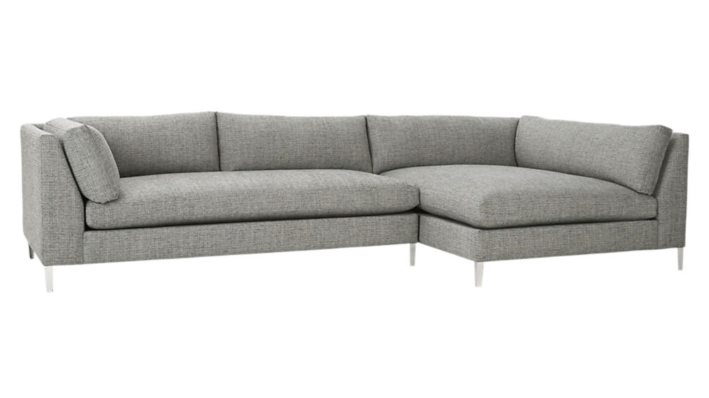 Decker 2-piece sectional sofa - lexi, salt and pepper - Image 0
