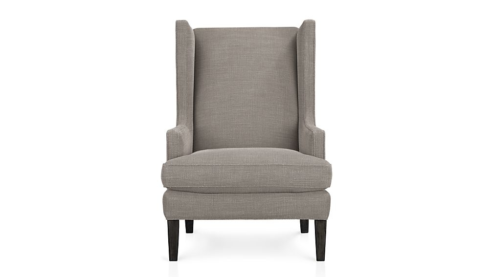 Luxe Wingback Chair - Pewter - Image 0