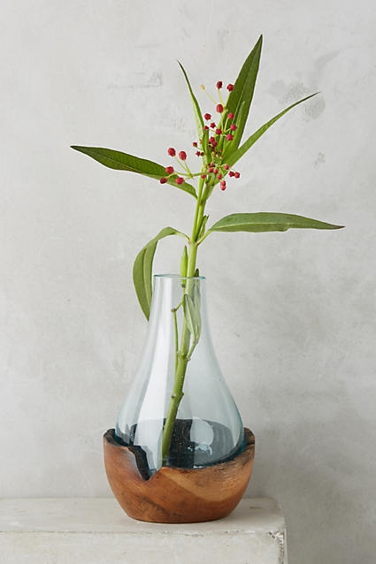 Teak & Bottle Vase - Large - Image 0