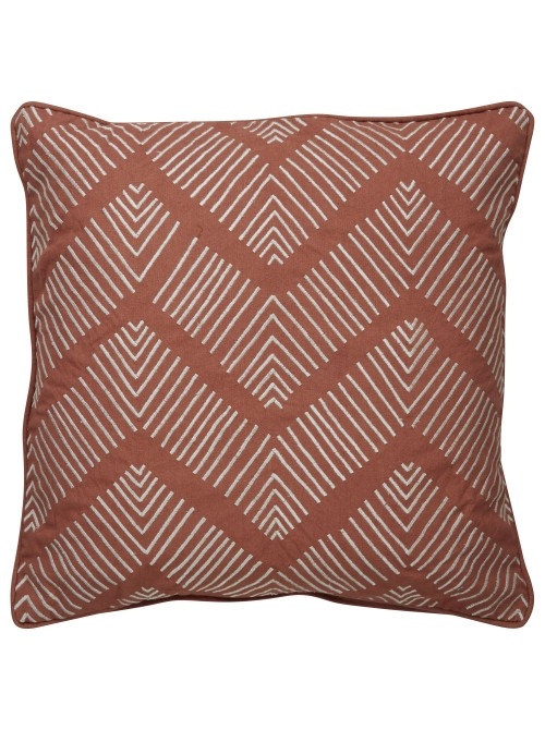 KASIA PILLOW, TERRACOTTA - 18" x 18" - Polyester Filled - Image 0