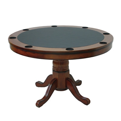 Round Poker Table - Cappuccino - Image 0