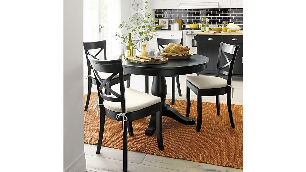 Avalon 45" Black Round Extension Dining Table - Image 4