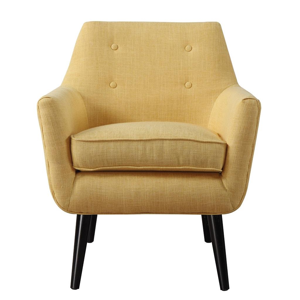 Sadie Mustard Yellow Linen Chair - Image 0