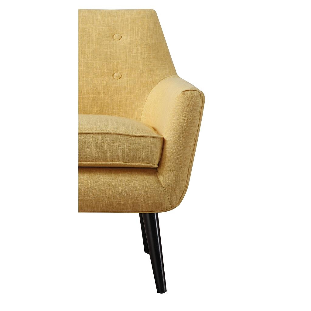 Sadie Mustard Yellow Linen Chair - Image 1