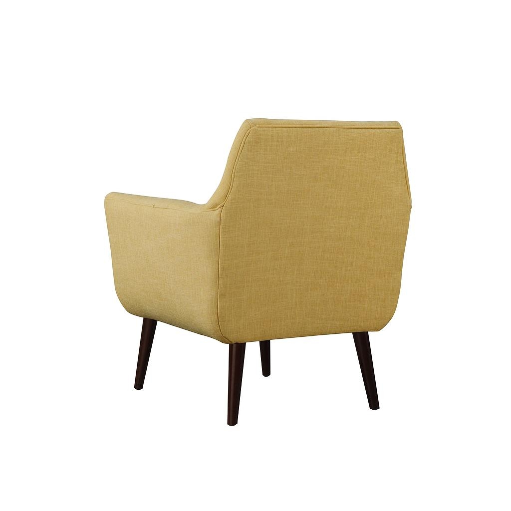 Sadie Mustard Yellow Linen Chair - Image 2