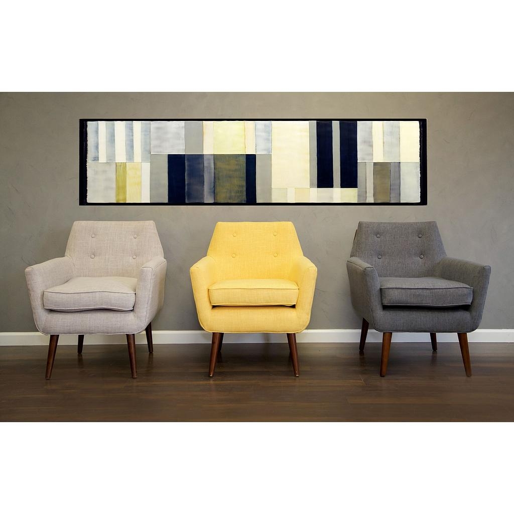Sadie Mustard Yellow Linen Chair - Image 5