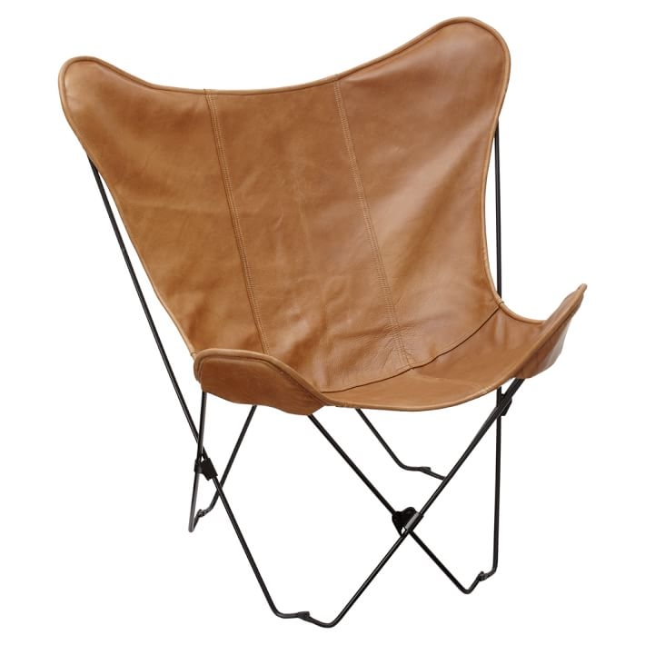 Leather Sling Butterfly Chair - Image 0