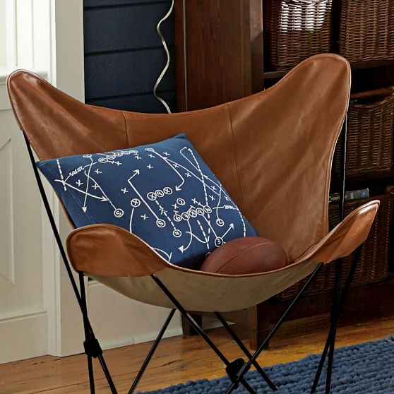 Leather Sling Butterfly Chair - Image 2