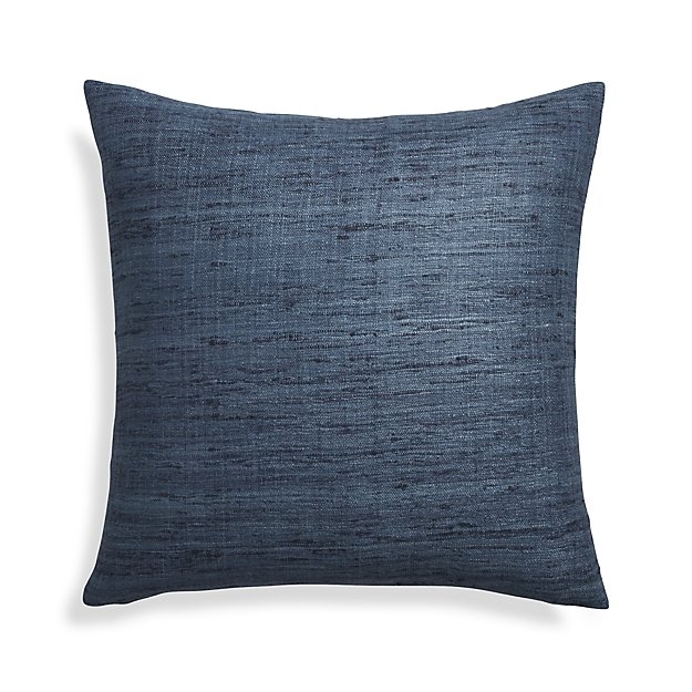 Trevino Delfe Blue 20" Pillow with Feather-Down Insert - Image 0