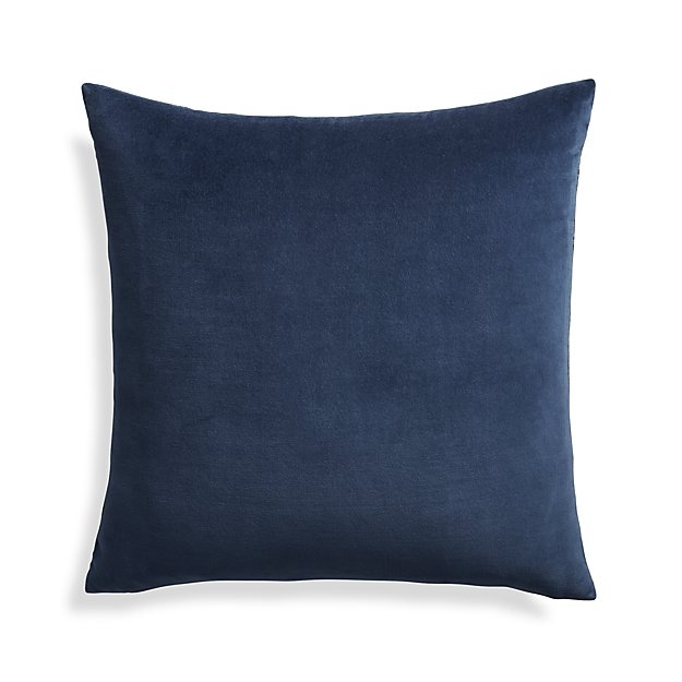 Trevino Delfe Blue 20" Pillow with Feather-Down Insert - Image 1