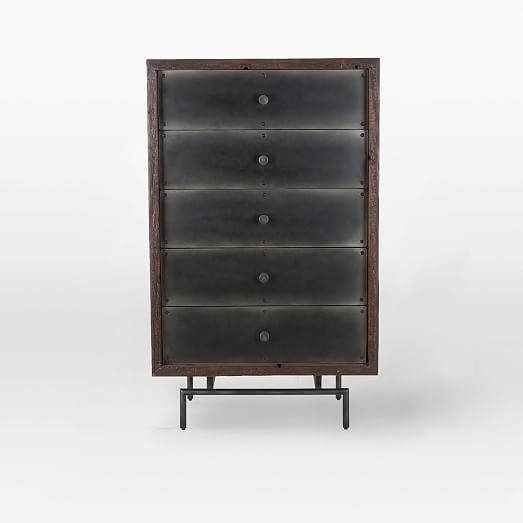 Steel Facade 5-Drawer Dresser - Image 1