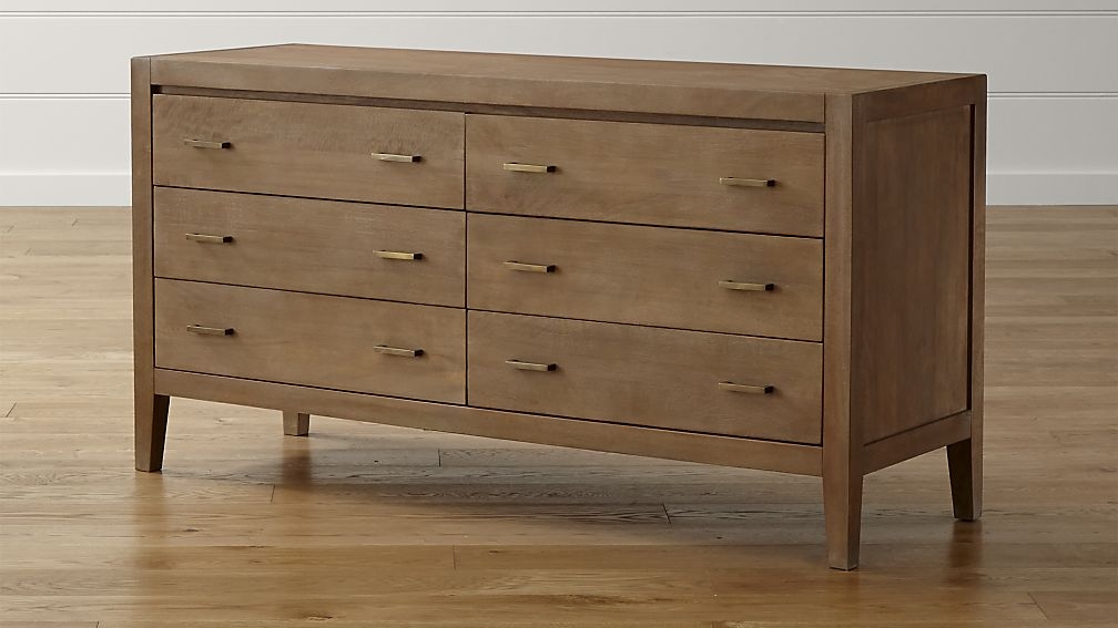 Dawson Grey Wash 6-Drawer Dresser - Image 1