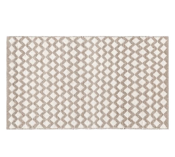 Diamond Wool Rug - Ivory - 8' x 10' - Image 0