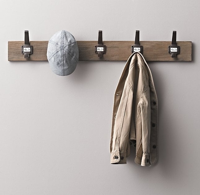 VINTAGE SCHOOLHOUSE WALL HOOK RACK - Image 0