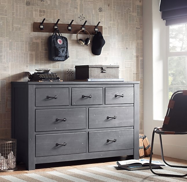 VINTAGE SCHOOLHOUSE WALL HOOK RACK - Image 2