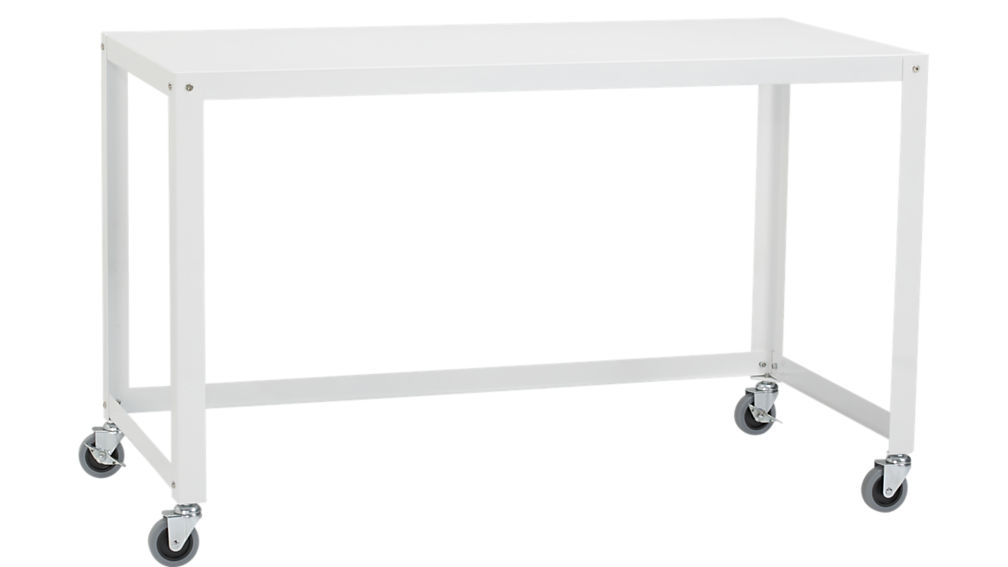 Go-cart white rolling desk - Image 2