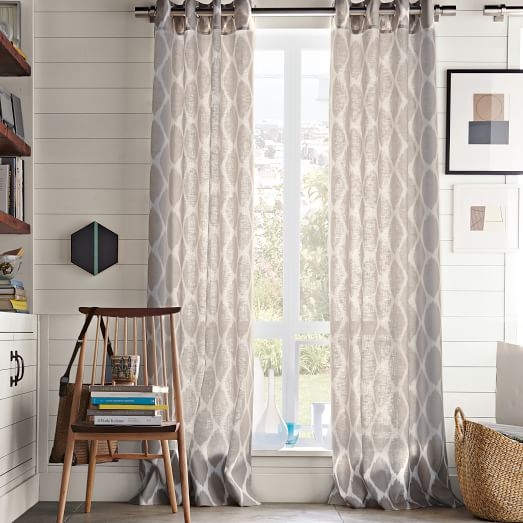 Ikat Ogee Linen Curtain - Image 0