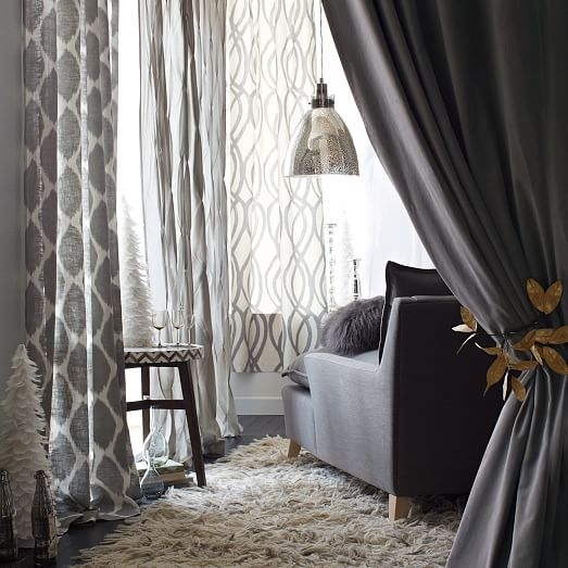 Ikat Ogee Linen Curtain - Image 2