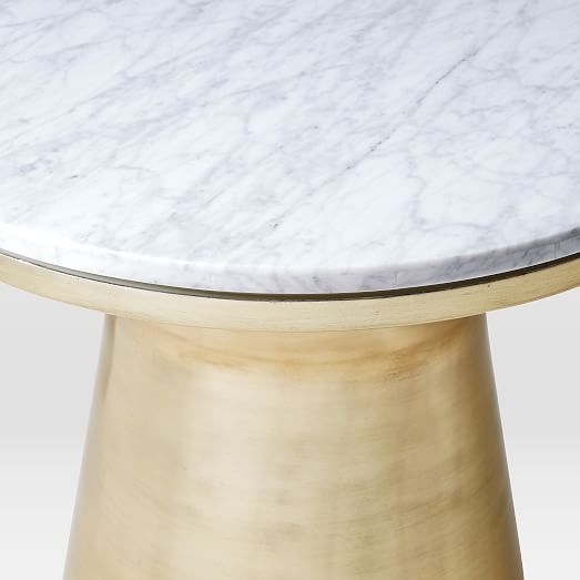 Marble Topped Pedestal Side Table - Image 4